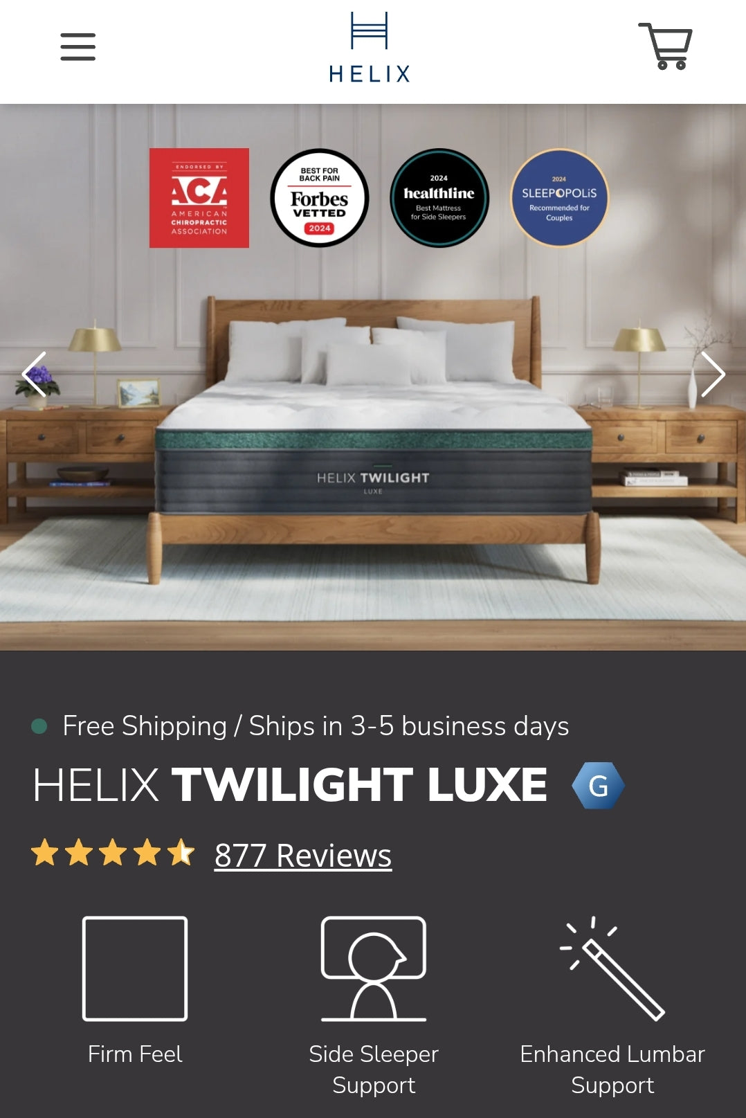 Helix Twilight Luxe King/ Cal-King