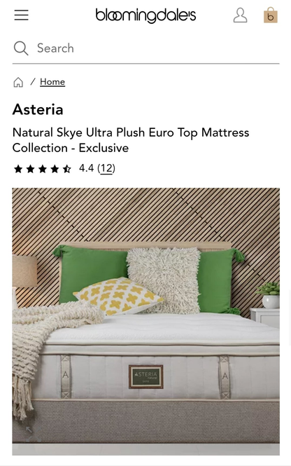 Asteria Natural Skye Ultra Plush Euro Top Queen Size