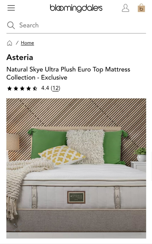 Asteria Natural Skye Ultra Plush Euro Top Queen Size
