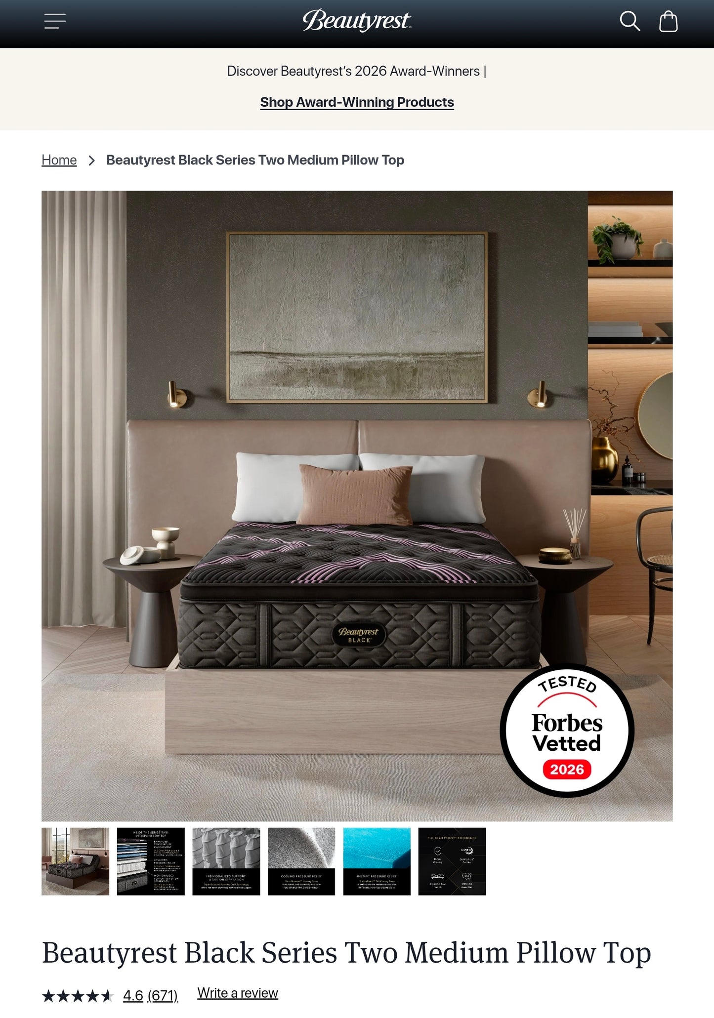 Beautyrest Black Series Two Pillow Top Queen/ Full