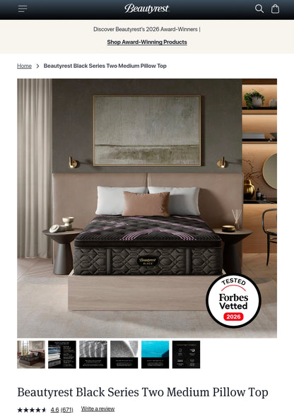 Beautyrest Black Series Two Pillow Top Queen/ Full (Check Description)