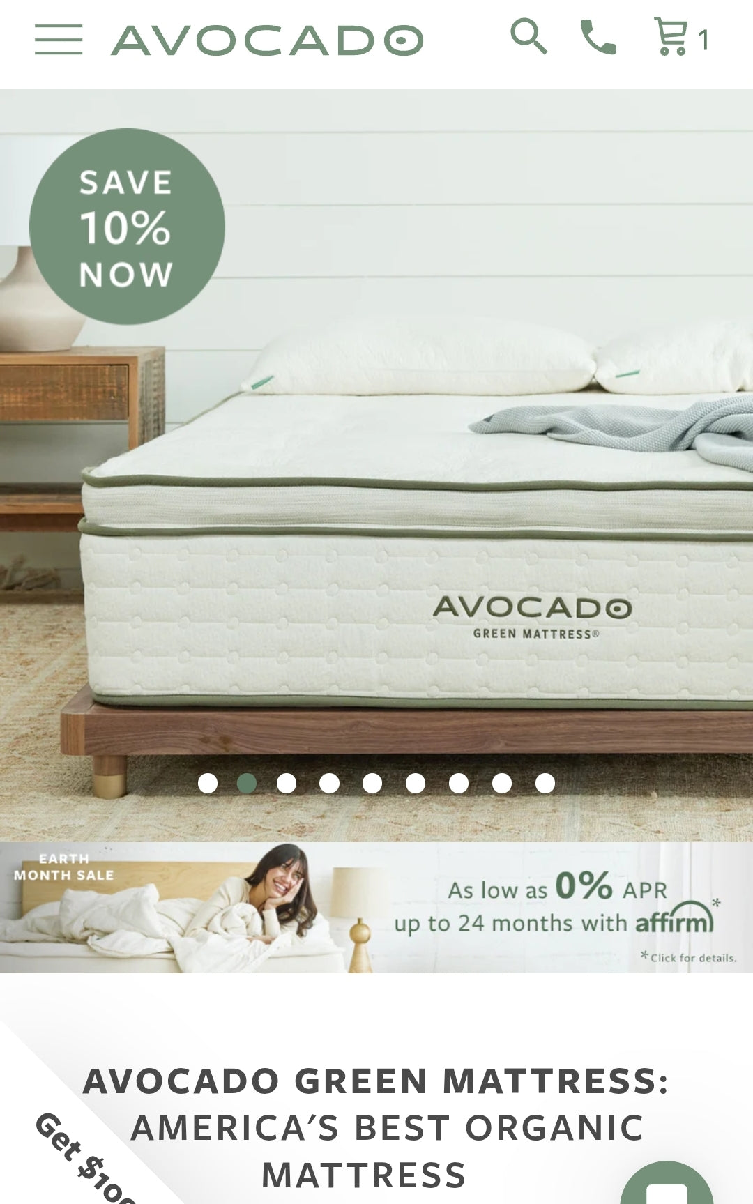 Avocado Green Mattress With Medium Pillow Top + Avocado Standard Queen Foundation + Saatva Classic 14.5 Luxury Firm Full Size