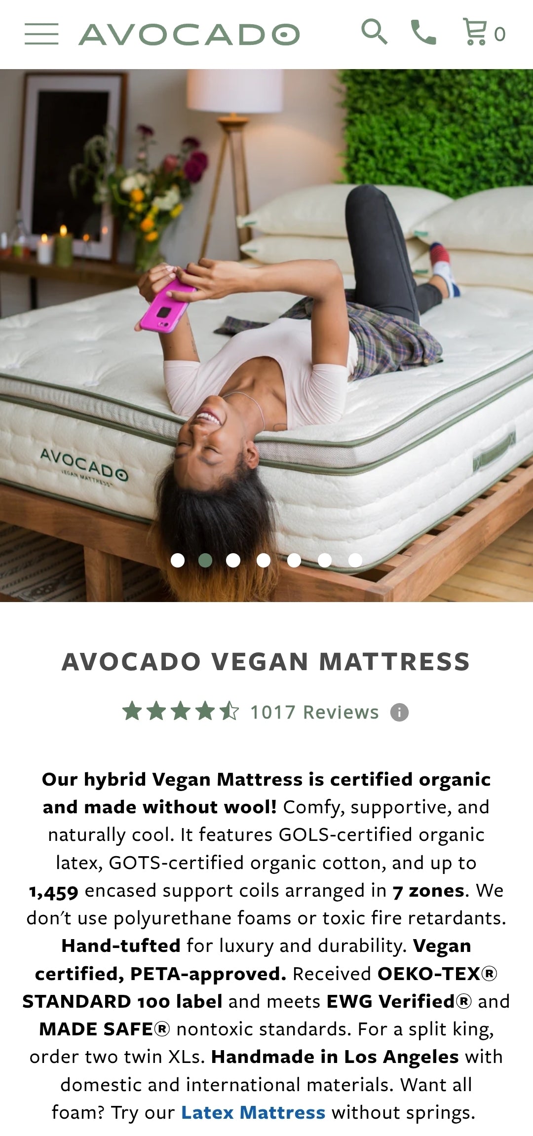 Avocado Vegan Mattress Twin-XL