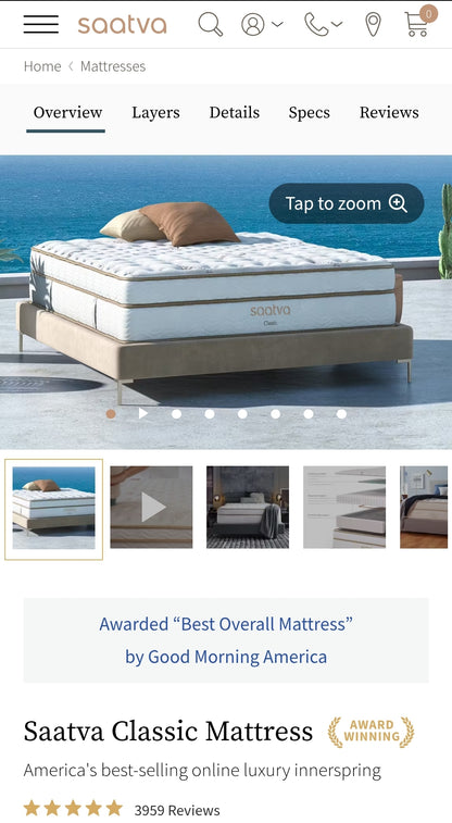 Saatva Classic 11.5" Queen Size