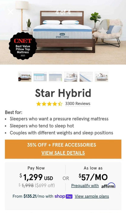 Bear Star Hybrid Medium King