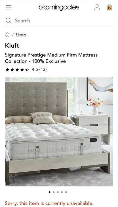 Kluft Signature Prestige Medium Firm Mattress CAL-KING SIZE