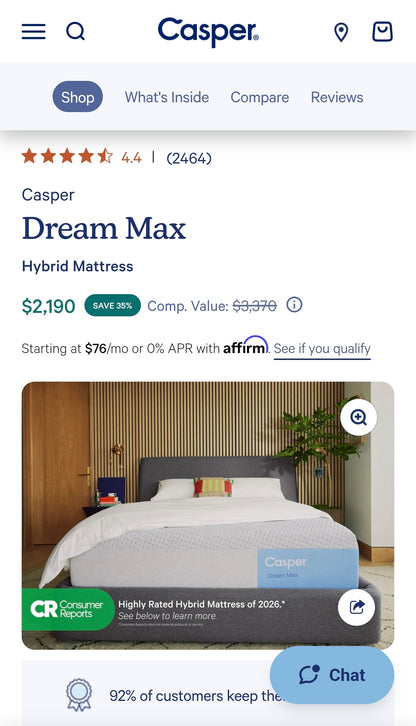 Casper Dream Max Queen/ Full