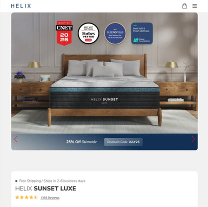 Helix Sunset Luxe King/ Cal-King