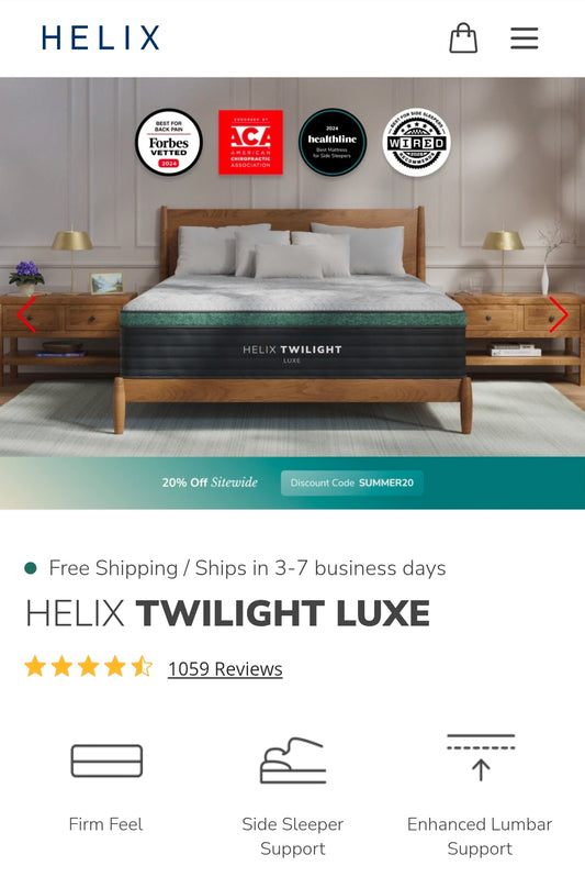 Helix Twilight Luxe Queen/ Full Size
