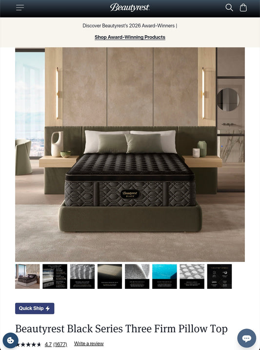 Beautyrest Black Series Three Pillow Top King/ Cal-King (Check Description)